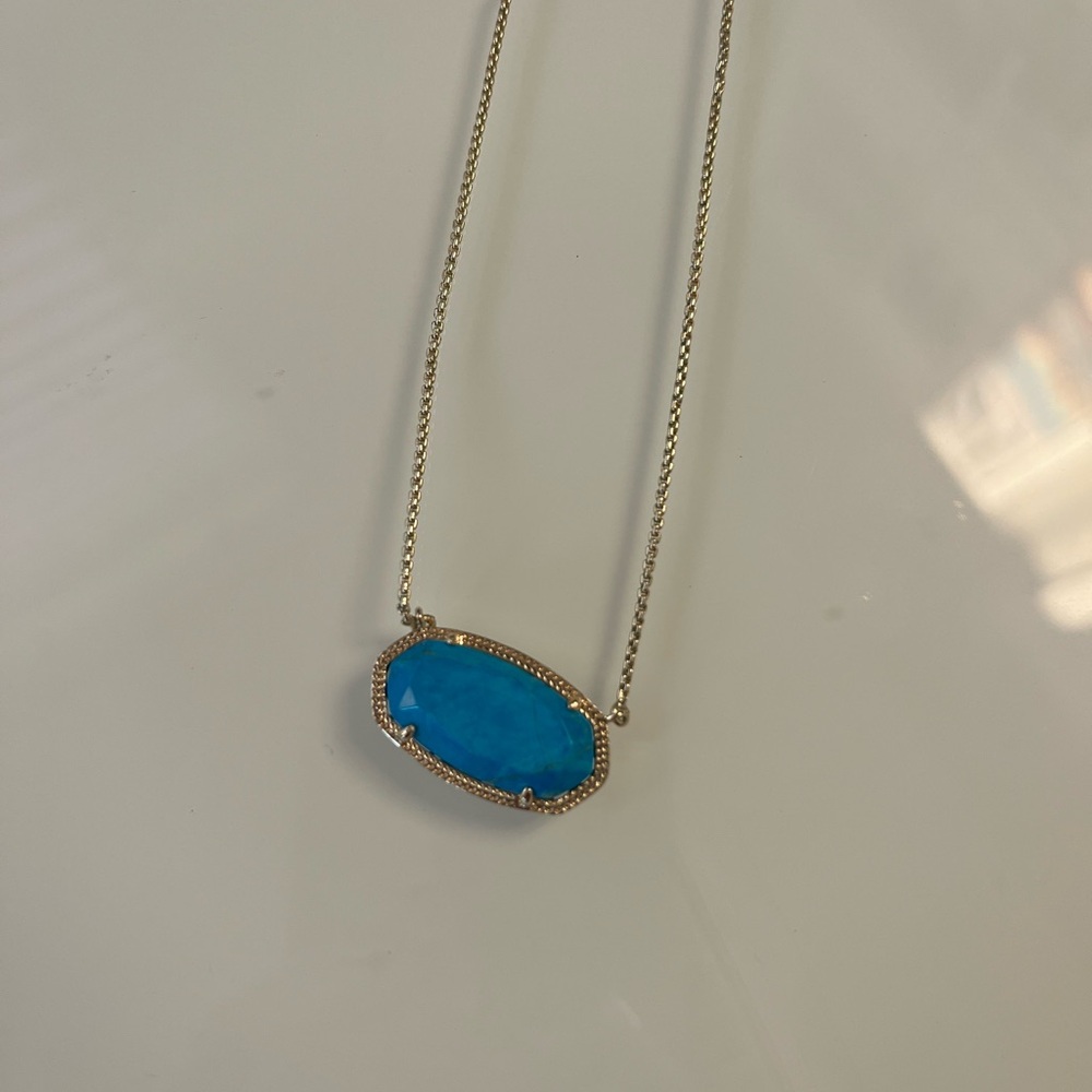 Kendra Scott Small Turquoise Pendant Necklace